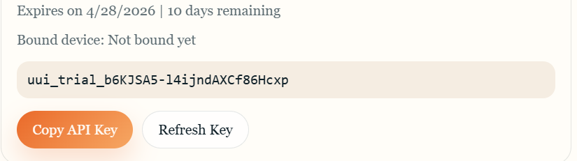 Signup flow screenshot