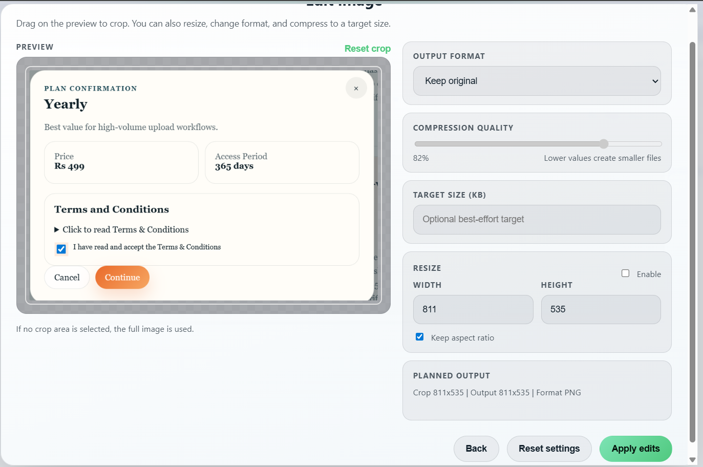 Signup flow screenshot